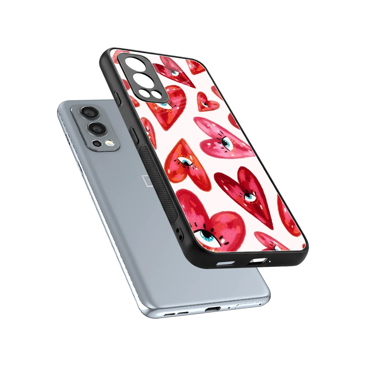 Lash Love sleek oneplus nord 2 cover with tempered glass back and TPU edges
