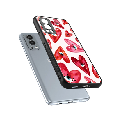 Lash Love sleek oneplus nord 2 cover with tempered glass back and TPU edges