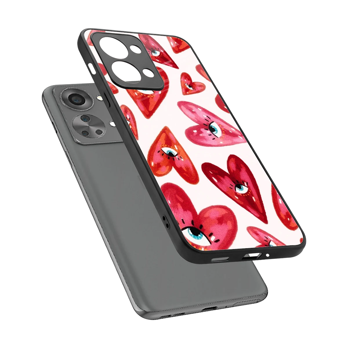 Lash Love sleek oneplus nord 2t cover with tempered glass back and TPU edges