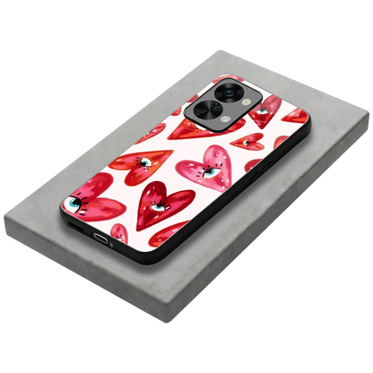 Lash Love stylish phone case for oneplus nord 2t | glossy glass and slim fit