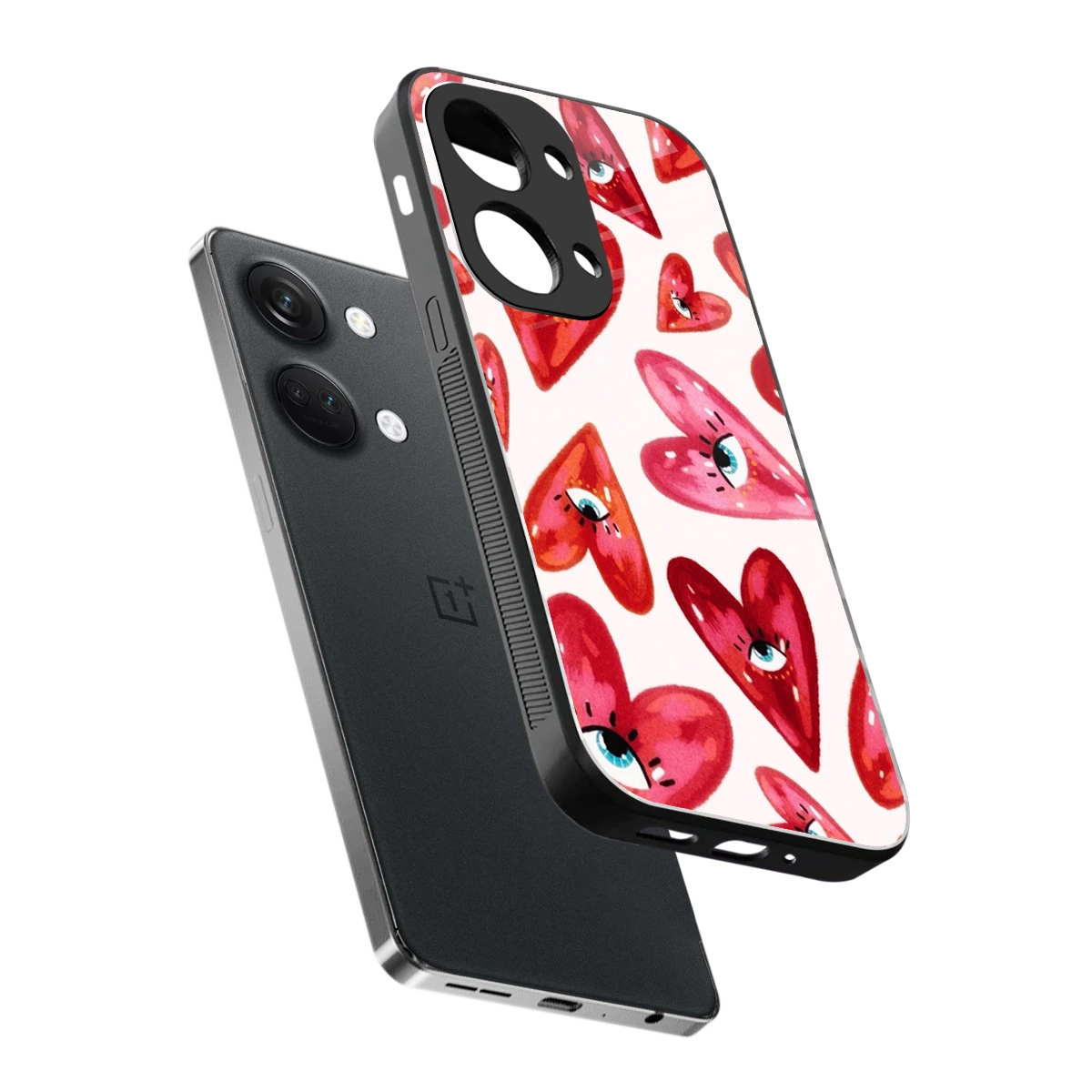 Lash Love sleek oneplus nord 3 cover with tempered glass back and TPU edges