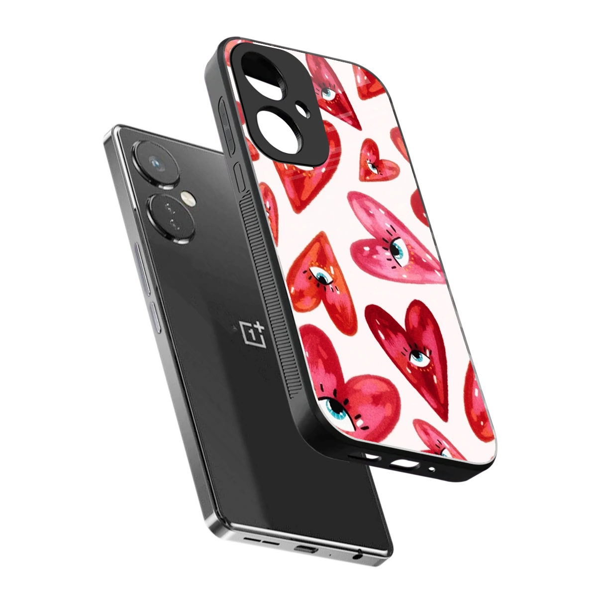 Lash Love sleek oneplus nord ce 3 cover with tempered glass back and TPU edges