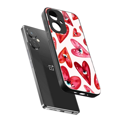Lash Love sleek oneplus nord ce 3 cover with tempered glass back and TPU edges