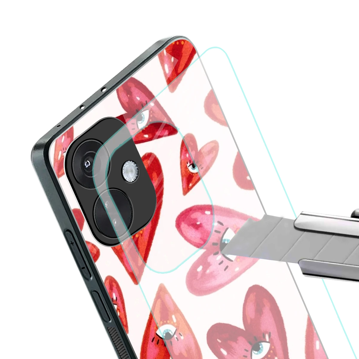 Lash Love stylish phone case for oneplus nord ce 3 | glossy glass and slim fit