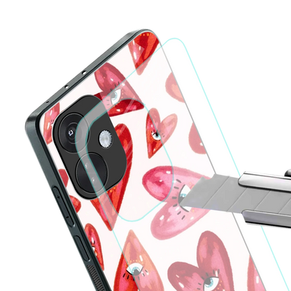 Lash Love stylish phone case for oneplus nord ce 3 | glossy glass and slim fit
