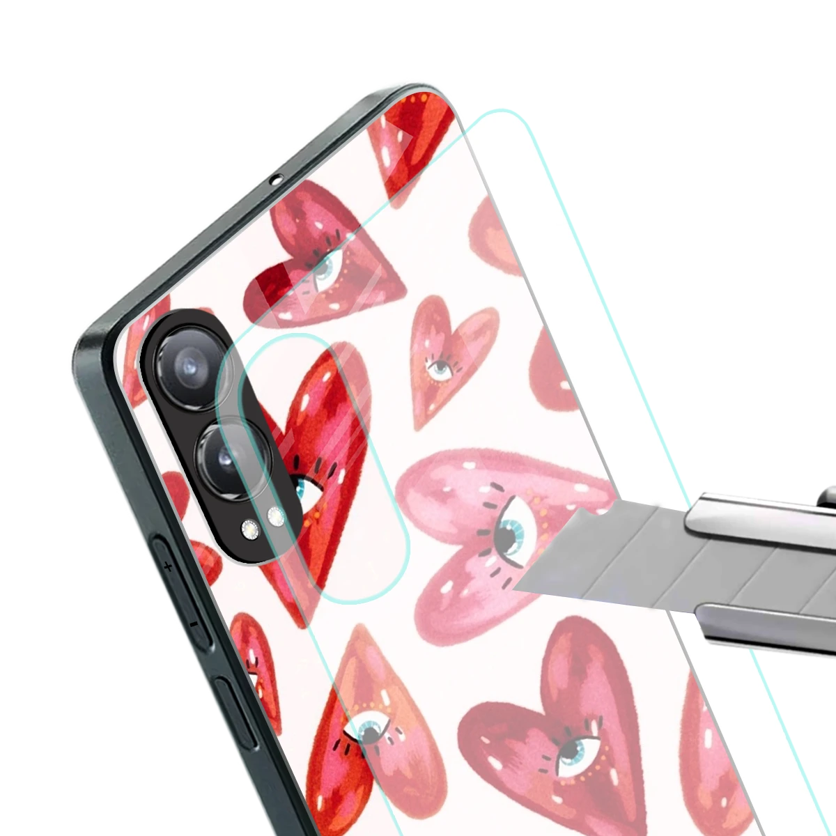 Lash Love stylish phone case for oneplus nord ce 4 lite | glossy glass and slim fit