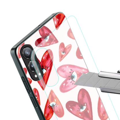 Lash Love stylish phone case for oneplus nord ce 4 lite | glossy glass and slim fit