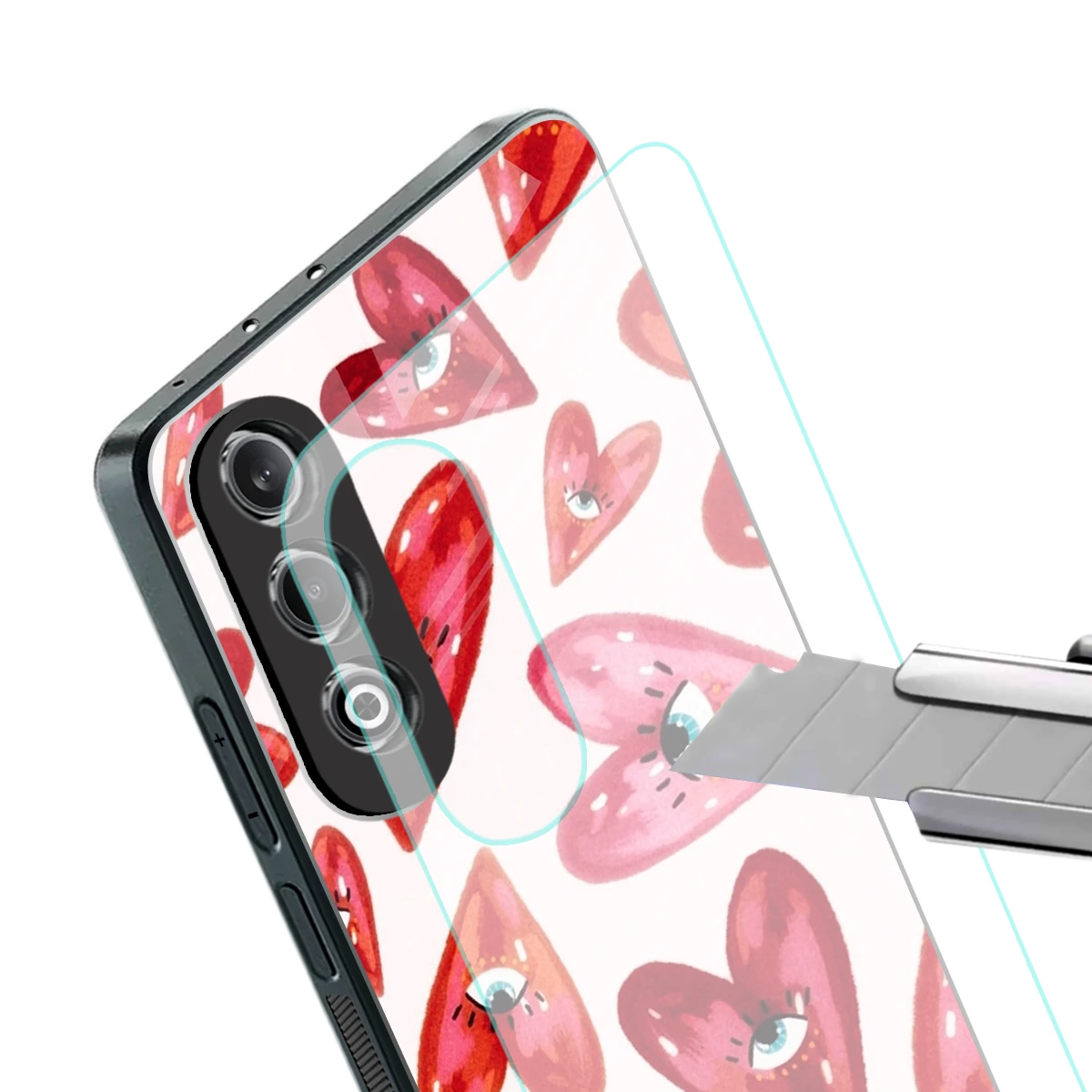 Lash Love stylish phone case for oneplus nord ce 4 | glossy glass and slim fit