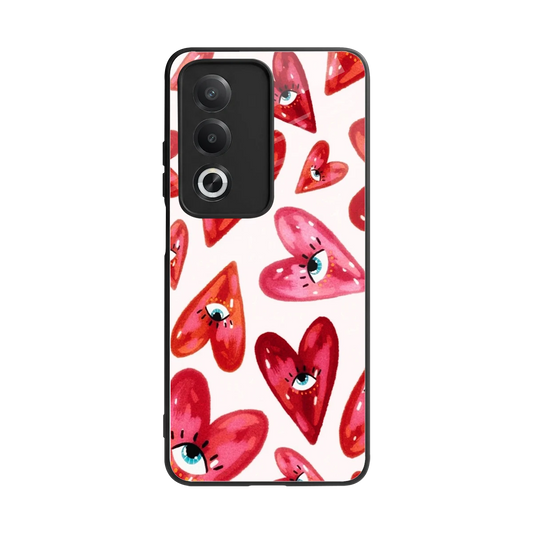 Lash Love back phone cover | glass case for oppo a3 pro