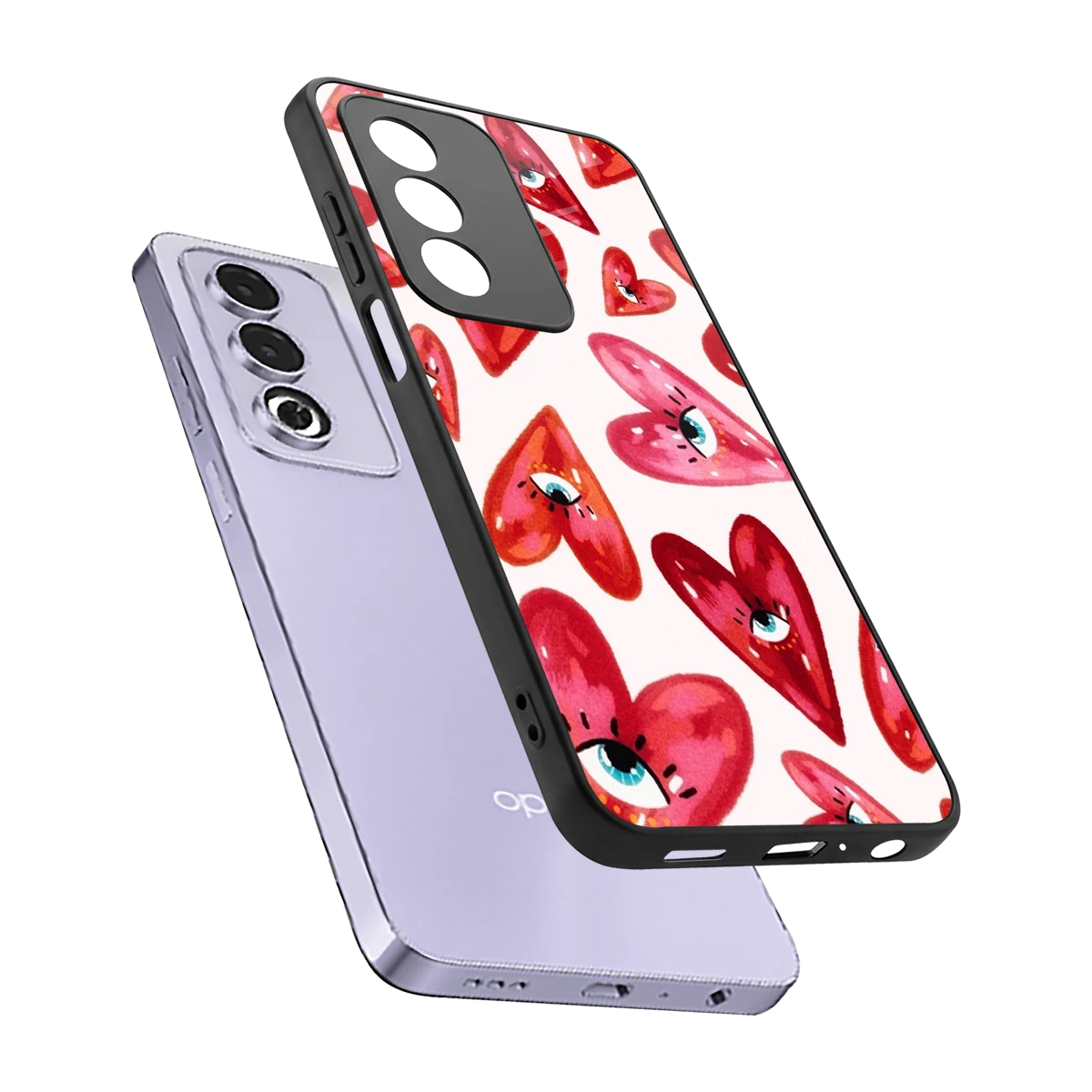 Lash Love sleek oppo a3 pro cover with tempered glass back and TPU edges