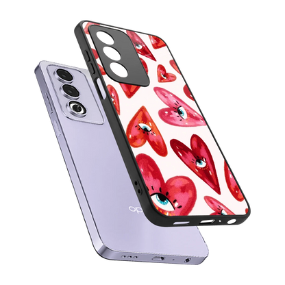 Lash Love sleek oppo a3 pro cover with tempered glass back and TPU edges