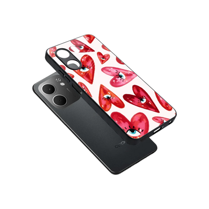 Lash Love sleek oppo a5x 5g cover with tempered glass back and TPU edges
