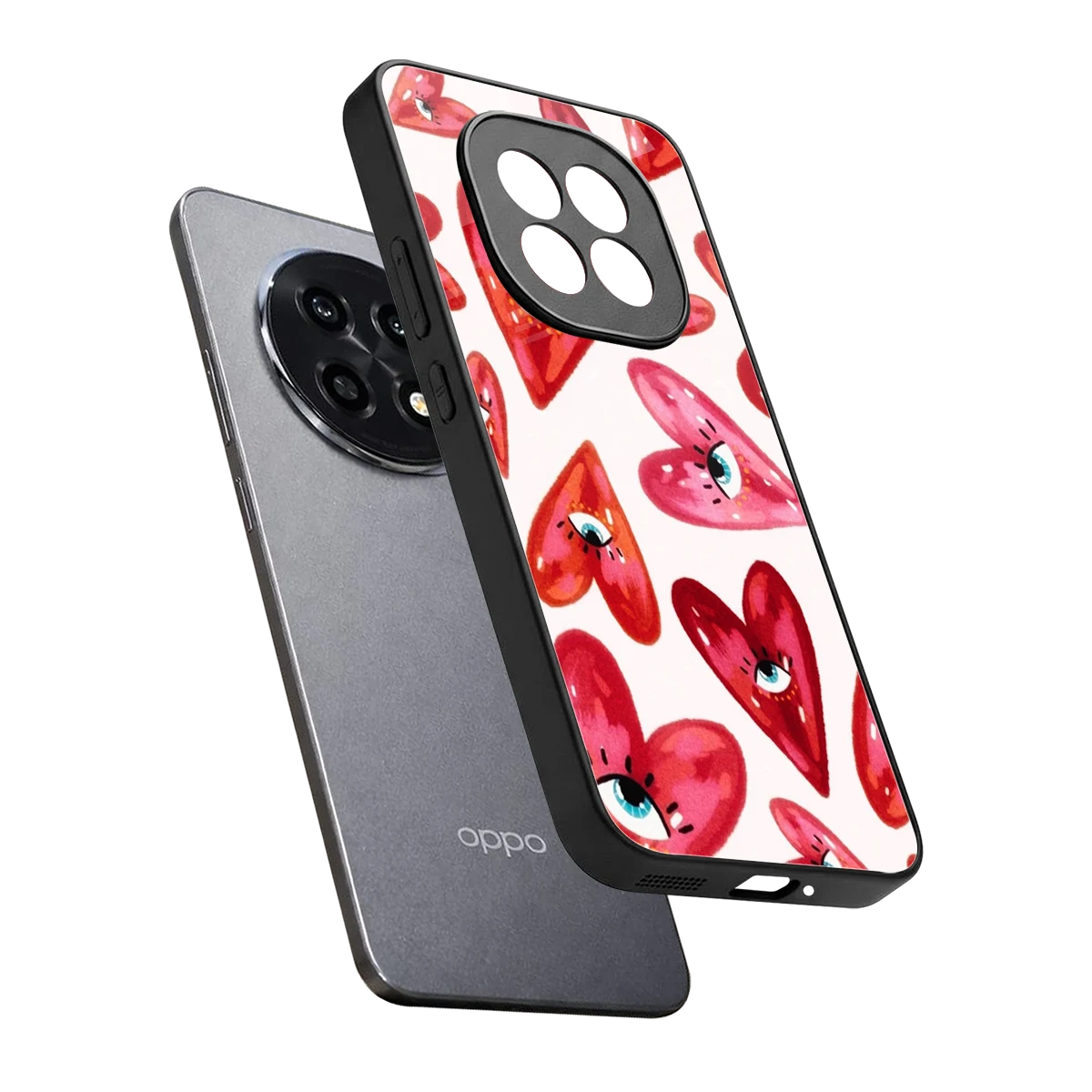 Lash Love sleek oppo f29 pro 5g cover with tempered glass back and TPU edges