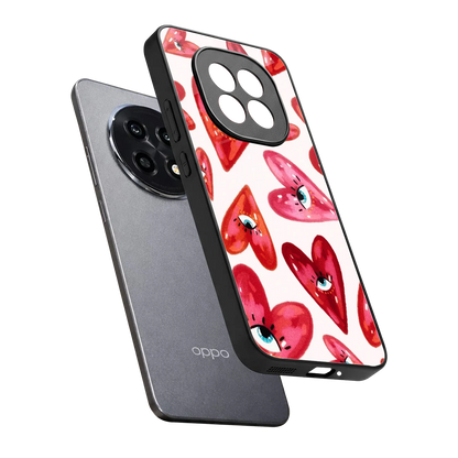 Lash Love sleek oppo f29 pro 5g cover with tempered glass back and TPU edges