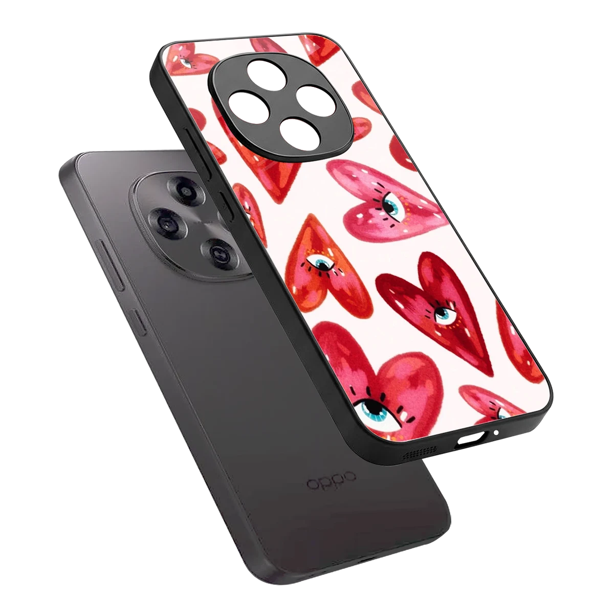 Lash Love sleek oppo f31 pro 5g cover with tempered glass back and TPU edges