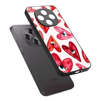 Lash Love sleek oppo f31 pro 5g cover with tempered glass back and TPU edges