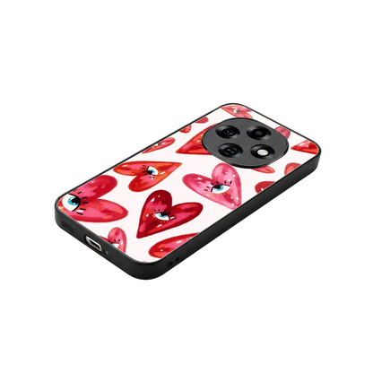 Lash Love stylish phone case for oppo f31 pro 5g | glossy glass and slim fit