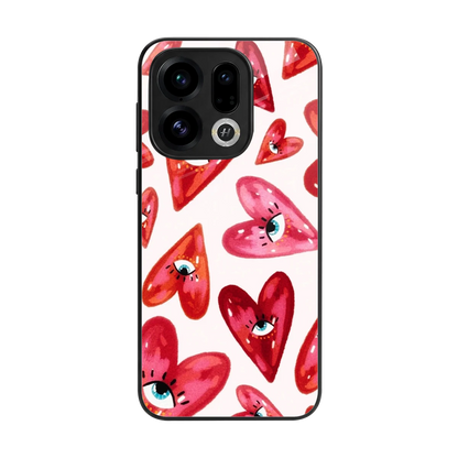Lash Love back phone cover | glass case for oppo find x9