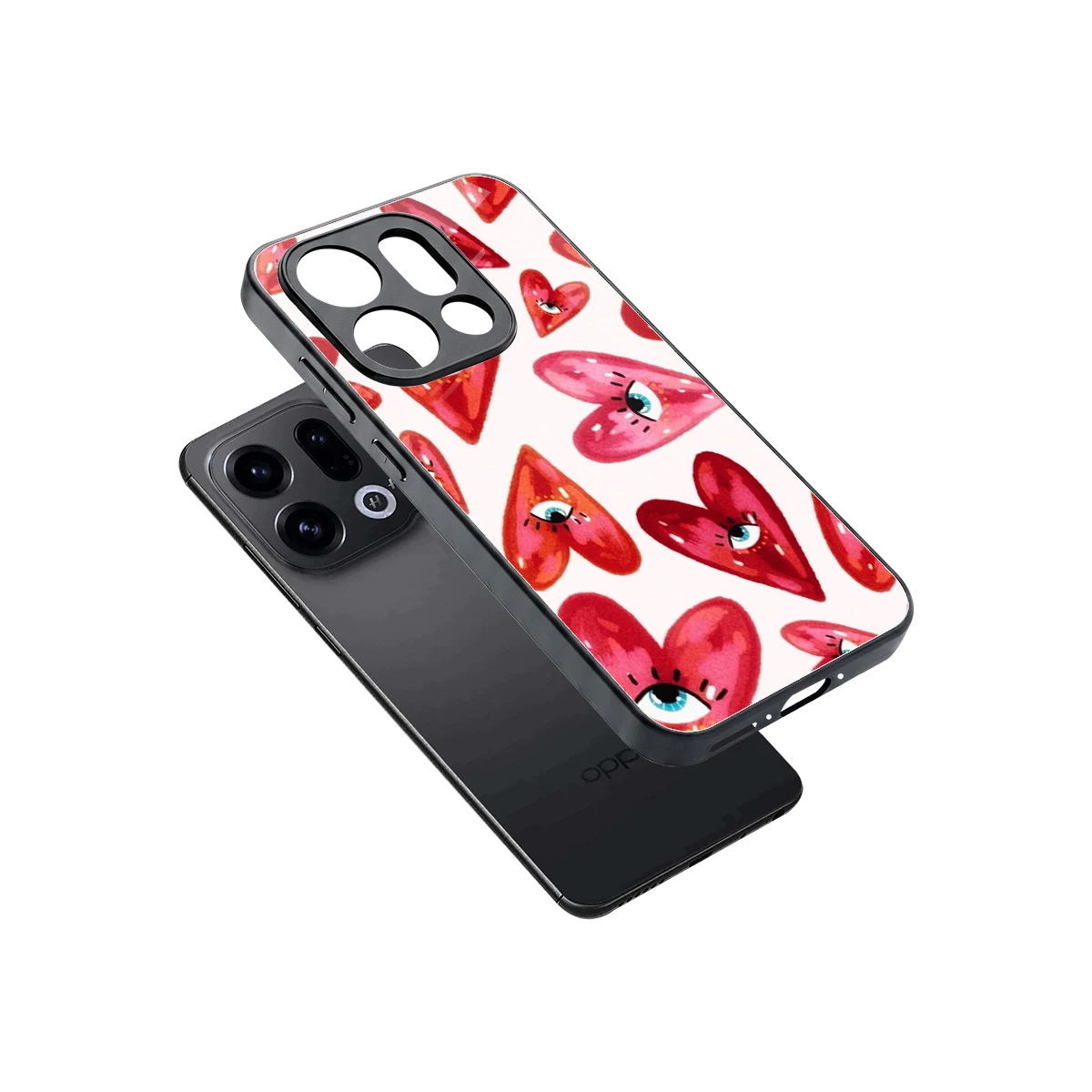 Lash Love sleek oppo find x9 cover with tempered glass back and TPU edges