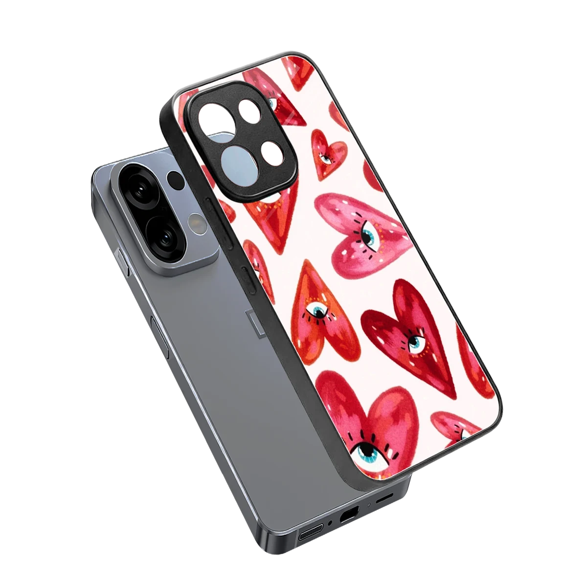 Lash Love sleek oppo k13 5g cover with tempered glass back and TPU edges