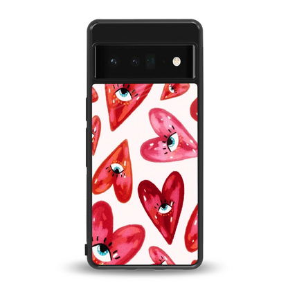 Lash Love back phone cover | glass case for google pixel 6 pro