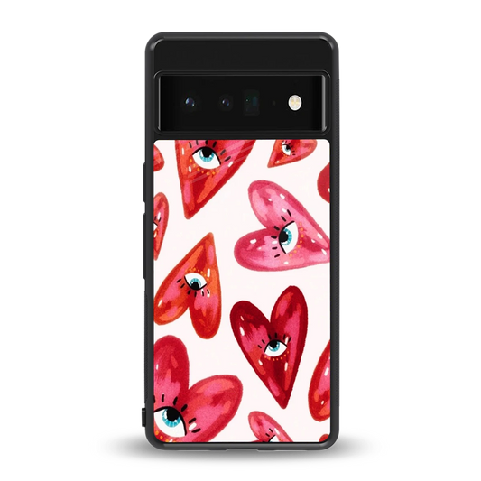 Lash Love back phone cover | glass case for google pixel 6 pro