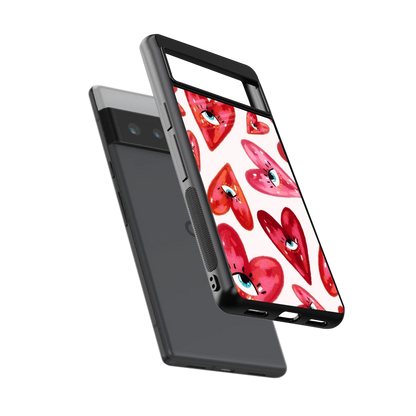 Lash Love sleek google pixel 6 pro cover with tempered glass back and TPU edges