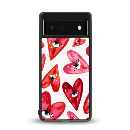 Lash Love back phone cover | glass case for google pixel 6a