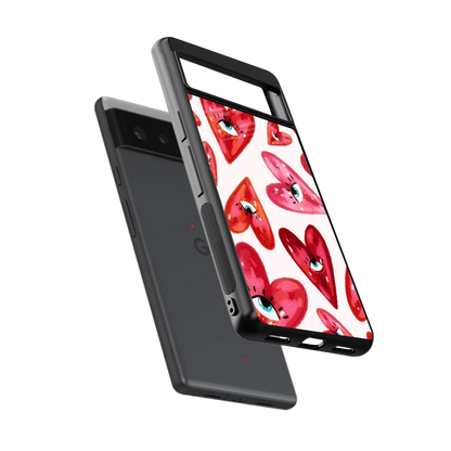 Lash Love sleek google pixel 6 cover with tempered glass back and TPU edges