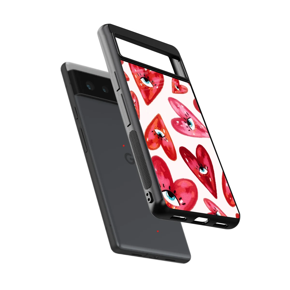 Lash Love sleek google pixel 6a cover with tempered glass back and TPU edges