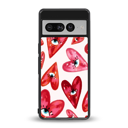 Lash Love back phone cover | glass case for google pixel 7 pro