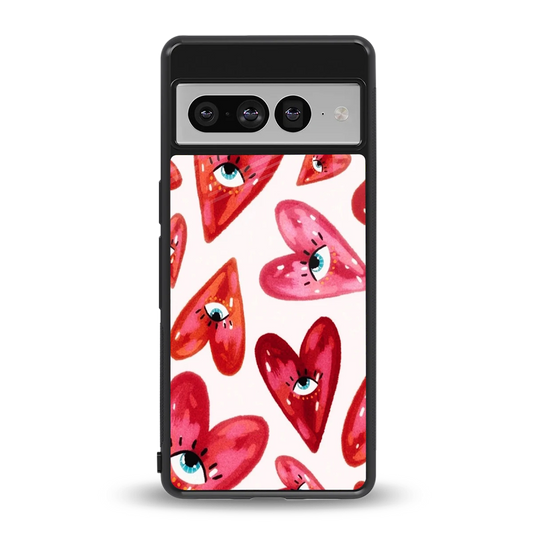 Lash Love back phone cover | glass case for google pixel 7 pro