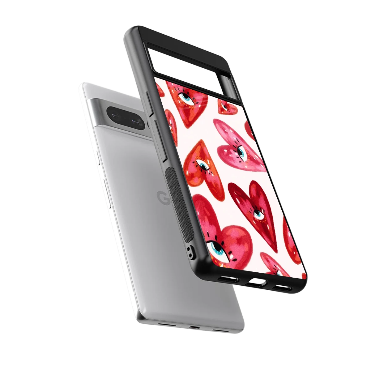 Lash Love sleek google pixel 7 pro cover with tempered glass back and TPU edges