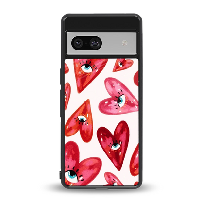 Lash Love back phone cover | glass case for google pixel 7a