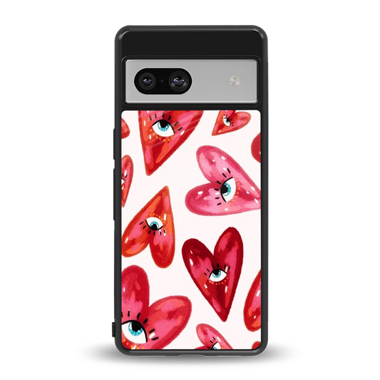 Lash Love back phone cover | glass case for google pixel 7a