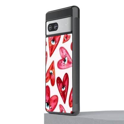 Lash Love stylish phone case for google pixel 7 | glossy glass and slim fit