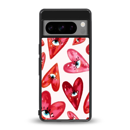 Lash Love back phone cover | glass case for google pixel 8 pro