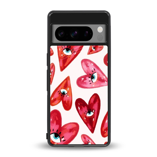 Lash Love back phone cover | glass case for google pixel 8 pro