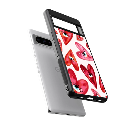 Lash Love sleek google pixel 8 pro cover with tempered glass back and TPU edges