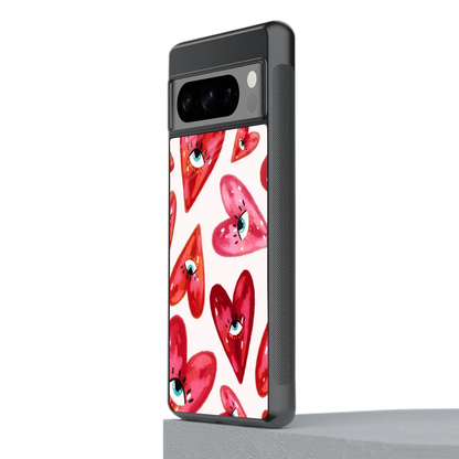 Lash Love stylish phone case for google pixel 8 pro | glossy glass and slim fit
