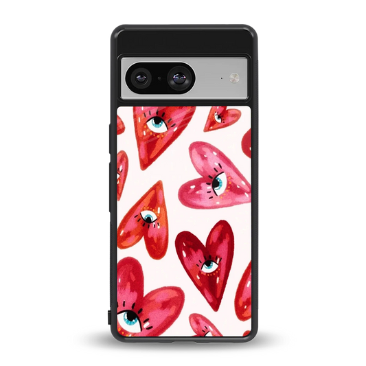 Lash Love back phone cover | glass case for google pixel 8