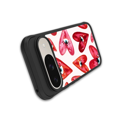 Lash Love stylish phone case for google pixel 9 | glossy glass and slim fit