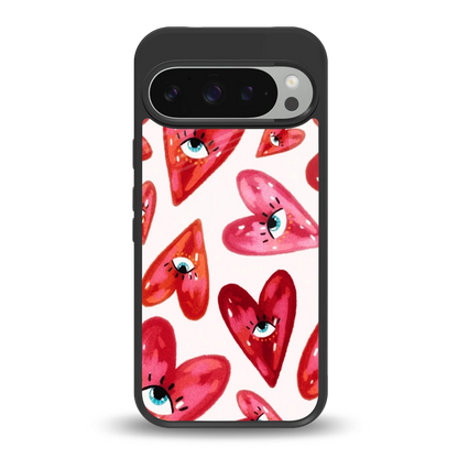 Lash Love back phone cover | glass case for google pixel 9 pro