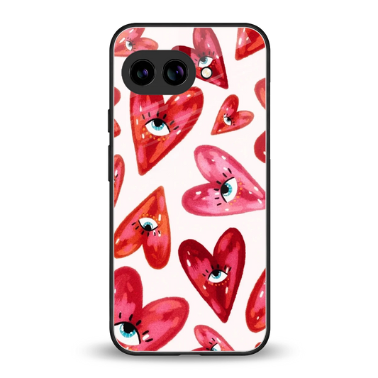 Lash Love back phone cover | glass case for google pixel 9a