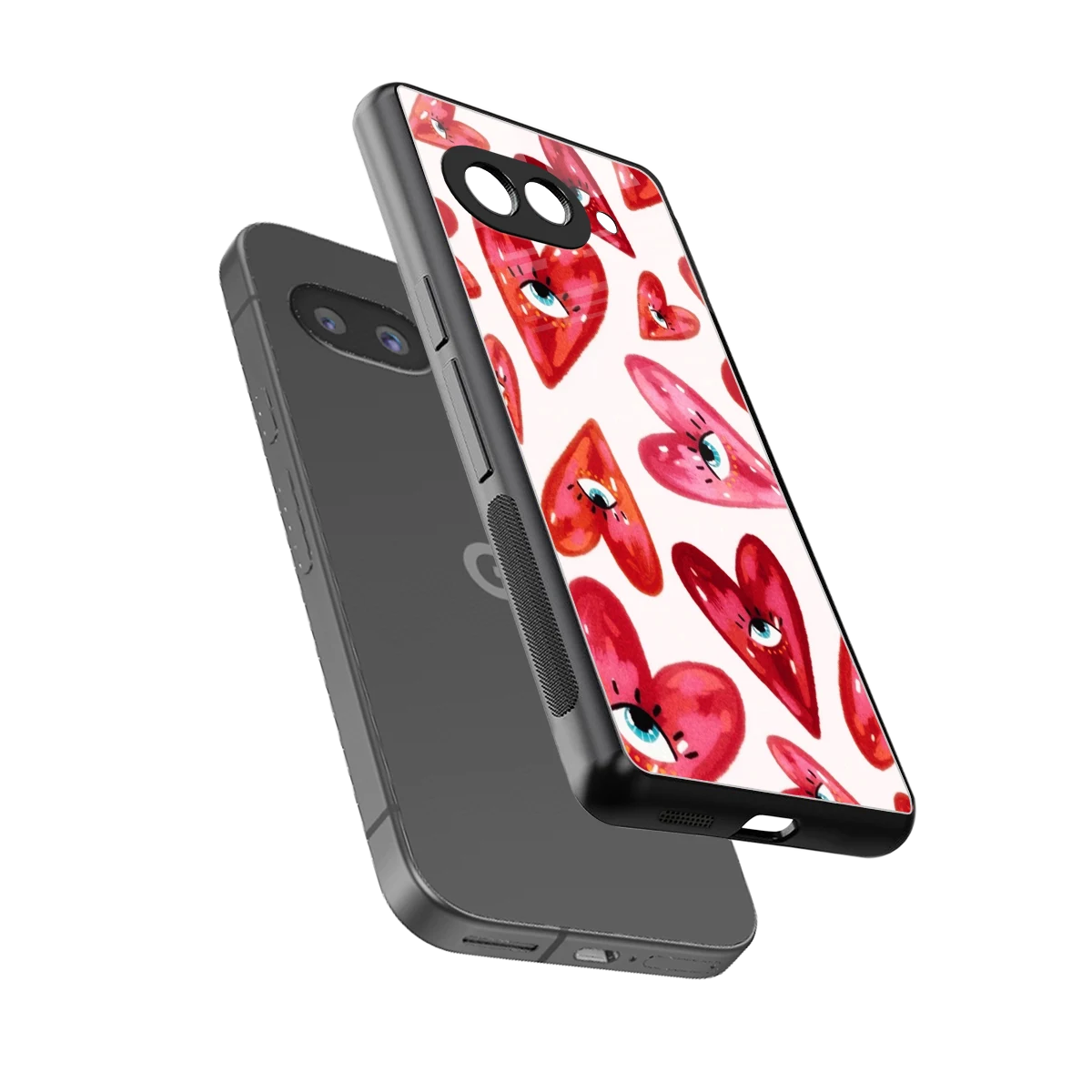 Lash Love sleek google pixel 10a cover with tempered glass back and TPU edges