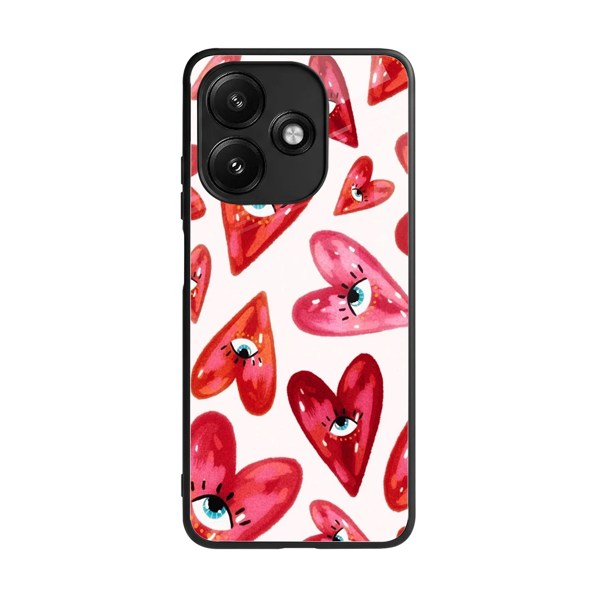 Lash Love back phone cover | glass case for redmi 12 5g
