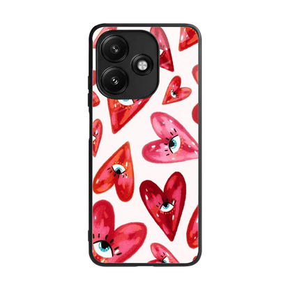 Lash Love back phone cover | glass case for redmi 12 5g