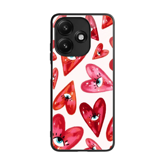 Lash Love back phone cover | glass case for redmi 12 5g