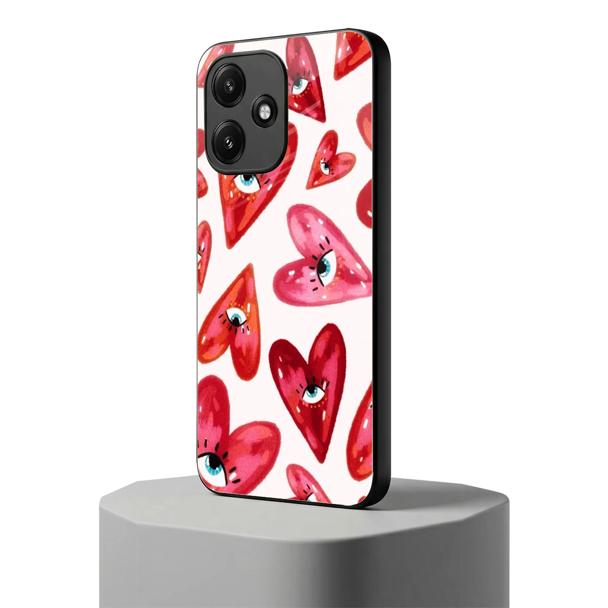 Lash Love redmi 12 5g mobile cover | shockproof glass phone case