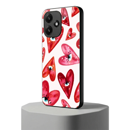 Lash Love redmi 12 5g mobile cover | shockproof glass phone case